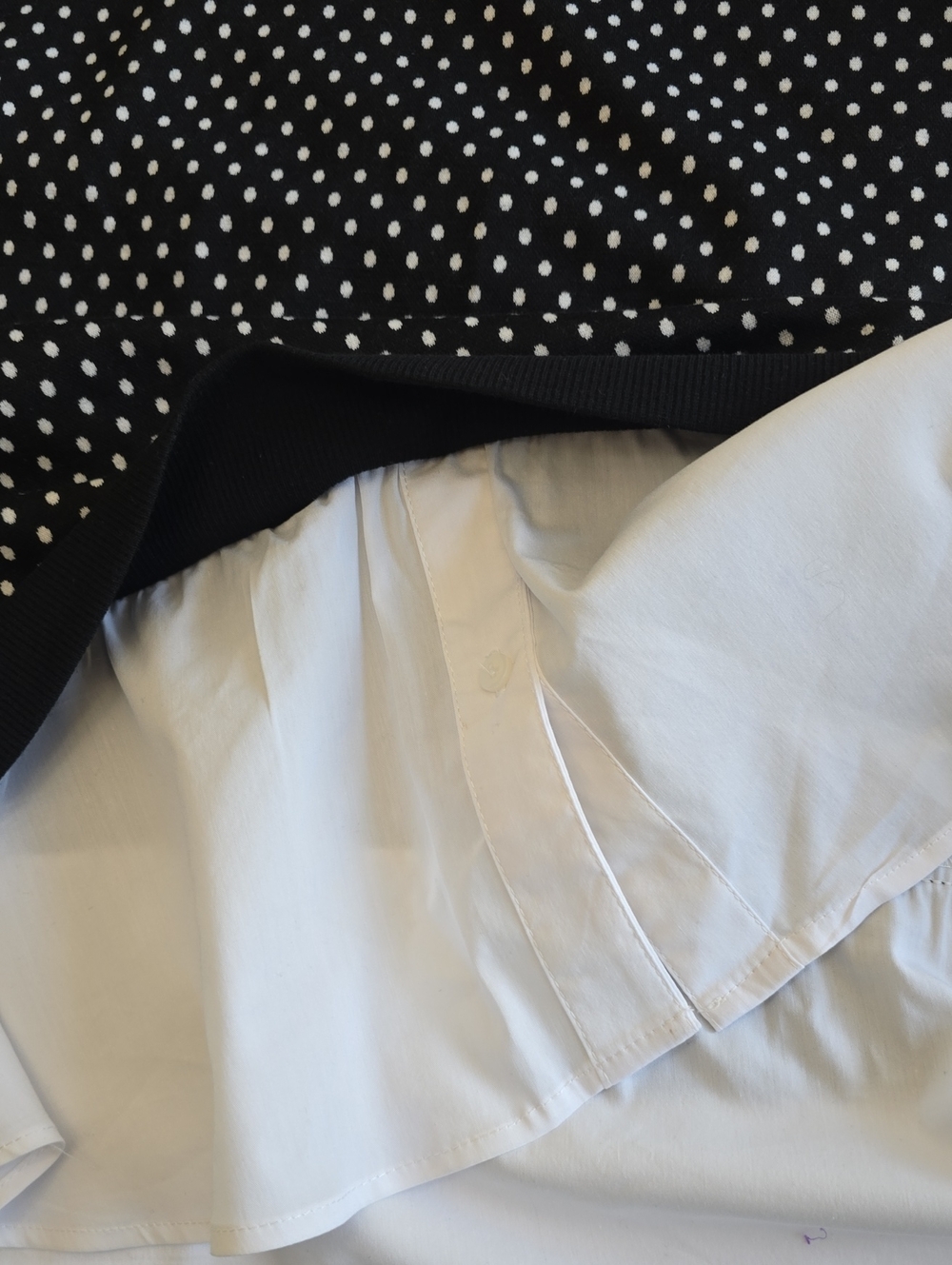 NWT Zac & Rachel Long Sleeve Polk Dot Sweater Faux Layer Shirt Size XL - Picture 16 of 16